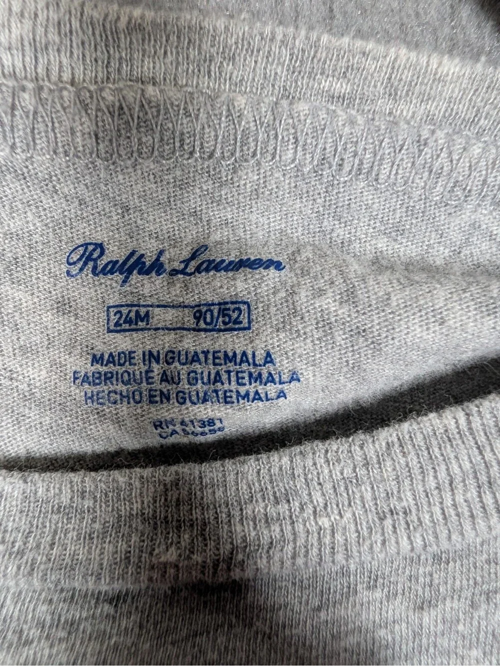 Polo Ralph Lauren Boys 24M Blue Gray Camo Polo Bear Hoodie Bodysuit 3pcs Lot